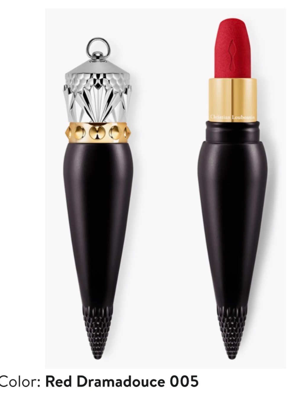 Christian Louboutin
Rouge Louboutin Velvet Matte ~  Red Dramadouce 005